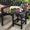 Costway 14'' Patio Adirondack Side End Table HDPE Square Weather Resistant Garden Black/Brown/Grey/White - image 2 of 4