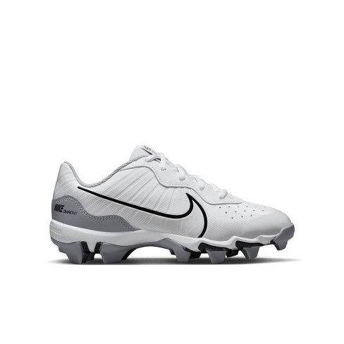 Nike Youth Force Trout 8 Keystone Rubber Molded Baseball Cleats SZ 4 Black  | White