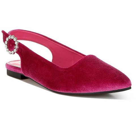 Женские сандалии London Rag Womens Dolan Velvet Slingback Flats Sandals 7