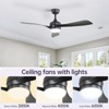 Sofucor Ceiling Fans with Lights and Remote Dimmable LED Quite Reversible DC Motor Modern Indoor Outdoor Ceiling Fan with light for Farmhouse Bedroom - 4 of 4