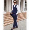 WhizMax Mens 3 Piece Suits Casual One Button Blazer Lightweight Beach Coats Vest and Pant Suit - 3 of 4