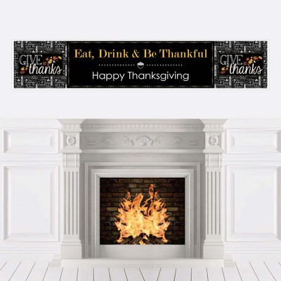 Big Dot of Happiness Give Thanks - Thanksgiving Party Decorations Party Banner