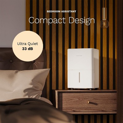 White Portable 1,000 Sq. Ft Dehumidifier with Drain Hose