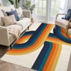 Modern Area Rug, Washable Abstract Accent Carpet with Non-Slip Backing, Soft Low Pile Throw Rug for Living Room Bedroom Office - 2 of 4