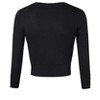 Women Solid Button Down 3/4 Sleeve Cropped Bolero Cardigan Sweater - 2 of 4