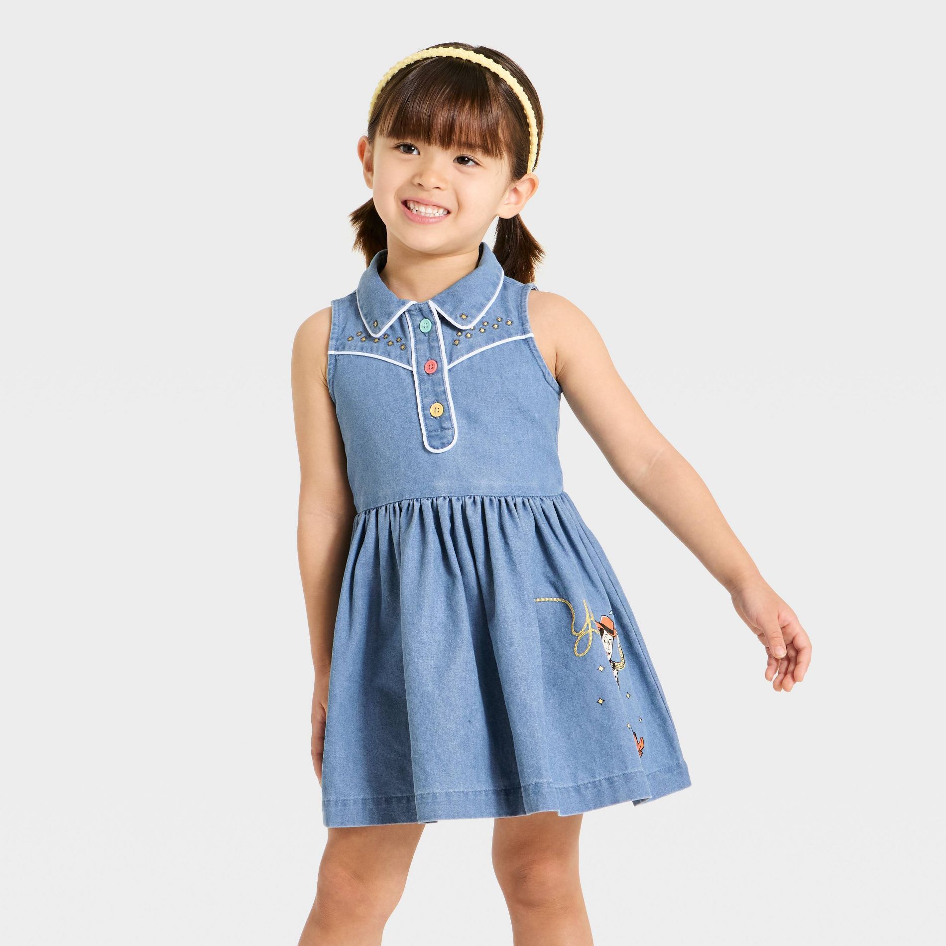 Toddler Girls' Disney Toy Story Jessie Denim Dress - Blue