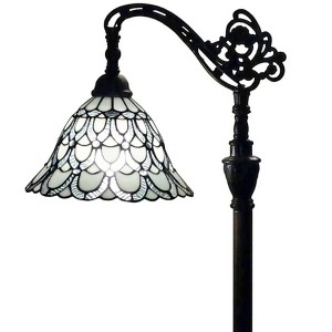 Amora Lighting Tiffany Style Floor Lamp 62 Inch Adjustable Shade - 1 of 4