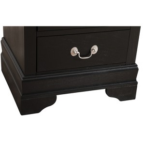 HomeStock Black Nightstand 24x22x16 with One Spacious Drawer, Compact Bedside Table for Storage and Sleek Stylish Bedroom Accent - 1 of 4
