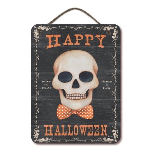 Courtside Market Halloween Vintage Sign 12x16 Hanging Artboard with Twine - 1 of 2