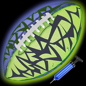 Jasonwell Glow-in-the-Dark Football – Light-Up Sports Ball with Strong Grip for Kids, Teens, and Adults, Outdoor Gift for Ages 6-13+ (No.3) - 1 of 4