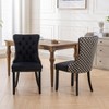 TiramisuBest Set of 2 Classic Velvet Dining Chairs, High-End Tufted Upholstered Chairs with Nailhead Trim & Solid Wood Legs(Beige) - 2 of 4