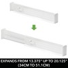 mDesign Expandable Adjustable Kitchen Drawer Divider, Foam Ends, 8 Pack, White - 4 of 4