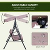 3-Seat Outdoor Patio Swing Chair with Removable Cushion & Adjustable Tilt Canopy - 4 of 4