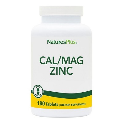 Calcium 100 mg-Magnesium 500mg-Zinc-75mg by Nature's Plus  -  180 Tablet