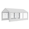 Outsunny 10' x 20' Large Outdoor Carport Canopy Party Tent with Removable Protective Sidewalls & Versatile Uses, White - 4 of 4