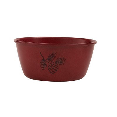 Park Designs Linville Enamel Pinecone Bowl Set - Red