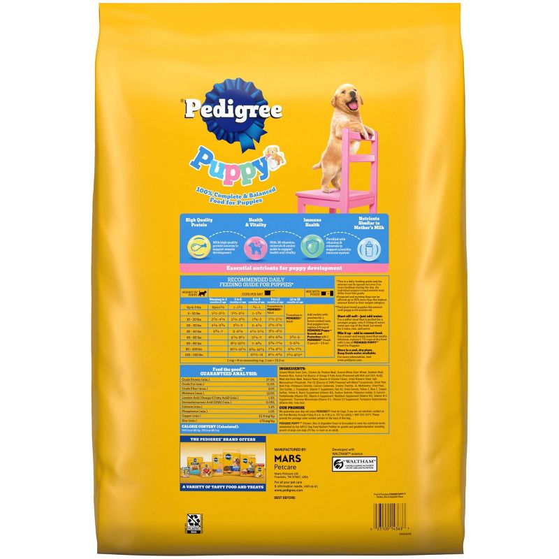 Pedigree Chicken & Vegetable Flavor Puppy Growth & Protection Complete & Balanced Dry Dog Food, 3 of 8