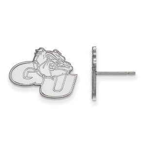 Black Bow Jewelry 14k White Gold Gonzaga Bulldogs NCAA Post Earrings - 1 of 3