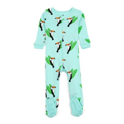 Image of Leveret Footed Cotton Pajama Toucan Bird 0-3 Month