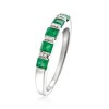 Ross-Simons 0.70 ct. t.w. Emerald Ring With Diamonds in Sterling Silver - 3 of 4