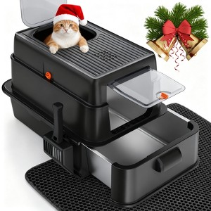 JOEJOY Cat Litter Box with Drawer, 46L Enclosed Potty with Carbon Filter, Triple Filtration System, Leak-Proof Design for Indoor Cats - 1 of 4