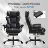 Dsvimoy Task and Office Chair Ergonomic Gaming Chair with Foot Rest and Adjustable Headrest for Office, Black, 33.2"*26.4"*12.8" - 3 of 4