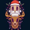 Men's Design By Humans Santa and The Reindeer By PentoolKnight Tank Top - 2 of 3