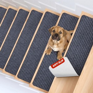 MBIGM Striped Indoor & Outdoor Non-Slip Stair Treads - 1 of 4
