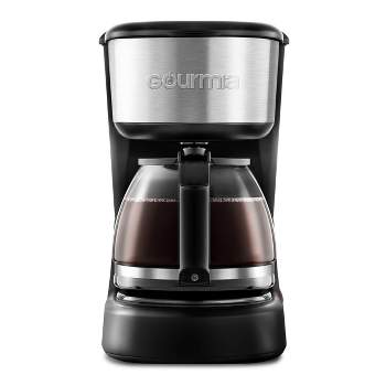 Coffee Machine, Gourmia GCM4900 Coffee Maker - Electric Pour Over Brewer -  5 Minute Quick Brew - Glass Carafe, Stainless Steel Accents - Timer and  Keep Warm - One Touch Digital Control - 2 - 4 Cups