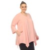 Plus Size Empire Cut V-Neck Tunic Top - 2 of 4
