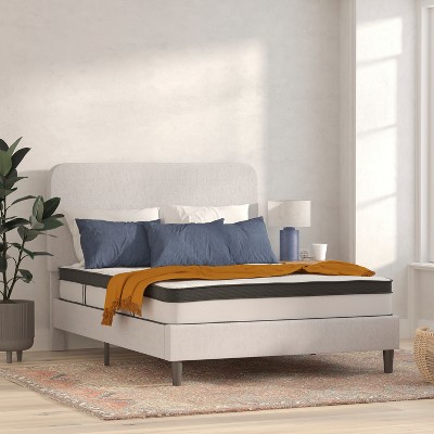 Flash Furniture Capri Comfortable Sleep 10 Inch CertiPUR-US Certified Hybrid Pocket Spring Mattress, Mattress in a Box