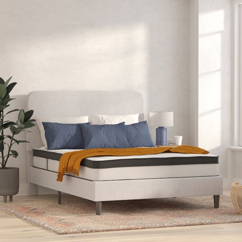 Flash Furniture Capri Comfortable Sleep 10 Inch CertiPUR-US Certified Hybrid Pocket Spring Mattress, Mattress in a Box, 1 of 18