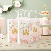 Blue Panda 24 Pack Pink Princess Castle Birthday Paper Gift Bags with Handles for Party Favors and Gift Wrapping - 3 of 4