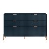 Festivo 3pc Modern Elegance 3 Drawer Nightstands and 6 Drawer Dresser Set Navy - image 4 of 4