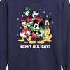 Boys' - Disney - Mickey Donald Goofy & Pluto Happy Holidays Long Sleeve Graphic T-Shirt - 2 of 4