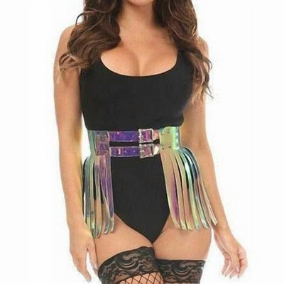 Women's Holo Glitter Fringe Skirt - Daisy Corsets