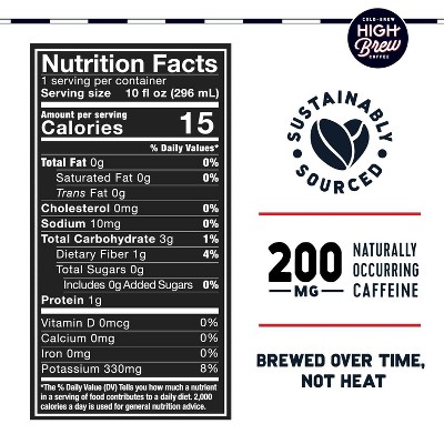 High Brew Nitro Cold Brew Black - 10 fl oz