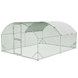GustoWave  Metal Chicken Coop with Cover  Large Walk-in Chicken Runs with ribs - 1 of 4