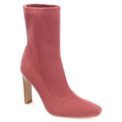 Journee Collection Womens Elissa Pull On Stacked Heel Booties