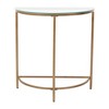 Wood Natural Top Coastal Modern Console Table with Black Metal Legs for Entryway and Hallway - 3 of 4