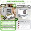 LunaLulinlk Light grayUpgraded oversized cat litter box with scoop, upgraded adjustable door cat litter box with enlarged drawer - 3 of 4