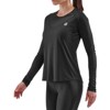 SKINS SERIES-3 Women's  Long Sleeve Active Top-50+ UPF, Moisture-Wicking for Running, Pickleball & Basketball Black Small - 3 of 4