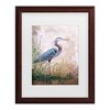 Trademark Fine Art -Jean Plout 'Heron In The Reeds' Matted Framed Art - 2 of 3