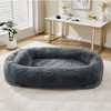 67.7"Pet & Human Nest Bed with Raised Headrest，Suitable for daily relaxation and entertainment，living rooms and bedrooms - 3 of 4