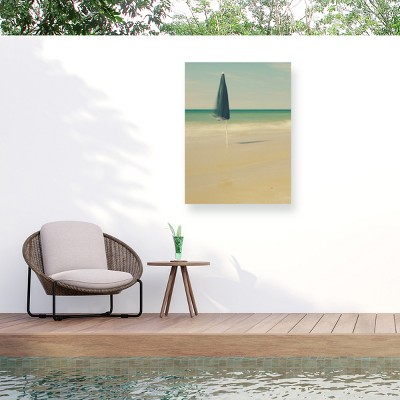 Trademark Fine Art - Massimo Della Latta The Green Umbrella Matted Framed Art