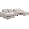 TiramisuBest Modern Luxe Modular Sectional Sofa with Built-in Console, USB Ports, Reclining & Ottomans for Living Room, Dark Gray - 4 of 4