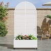 Dovelina 72 in. x 35 in. Arched-Top White Outdoor Metal Galvanized Planter Box with trellis - 2 of 4