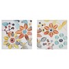 (Set of 2) 20" Square Sweet Florals Canvas with Hand Embellishment - Intelligent Design - image 2 of 4