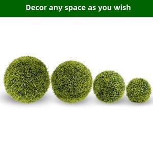 UV Resistant Lifelike Boxwood Topiary Balls – Artificial Faux