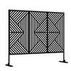 47-inches W x 72-inches H Black Galvanized Sheet Screen Outdoor and lndoor Divider for Balcony Patio Garden Room Divider (Mountain Type) - 2 of 4